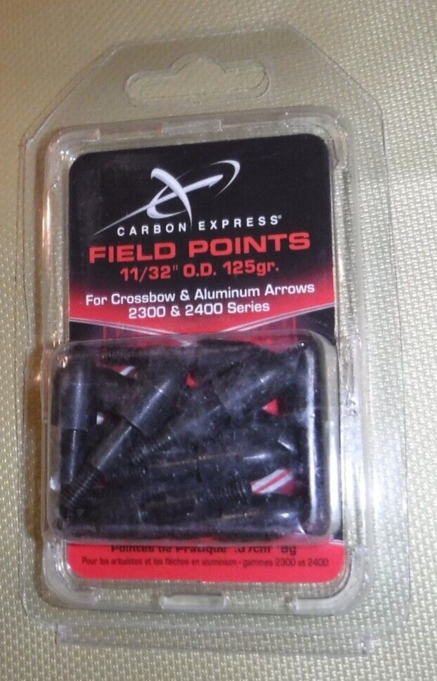 Carbon Express Field Point 125 Grain 19/64 Threads 12 Pack 55903 - NEW OLD STOCK