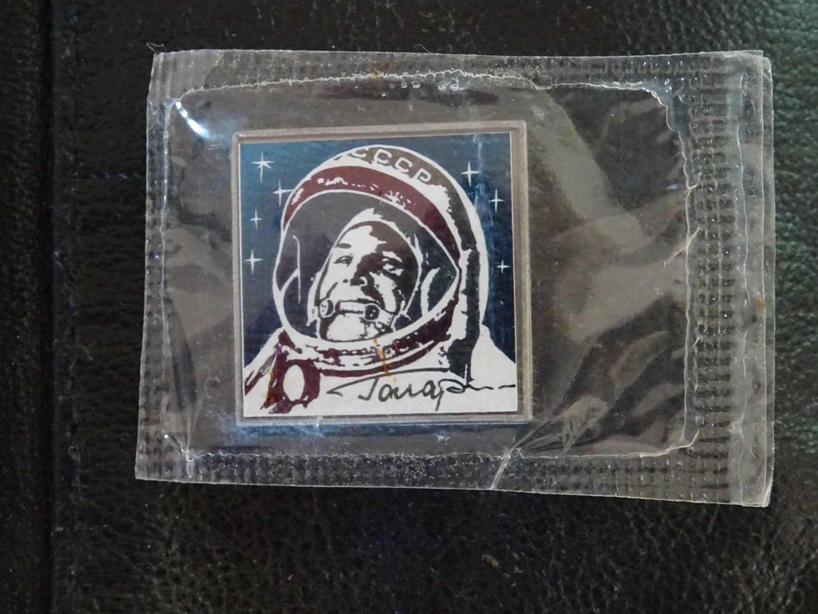 Yuri Gagarin Aluminium and Glass Pin Badge