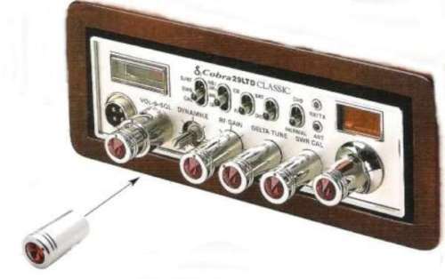 CB Radio Tune Knob SET (PAIR) POINTED chrome Knobs