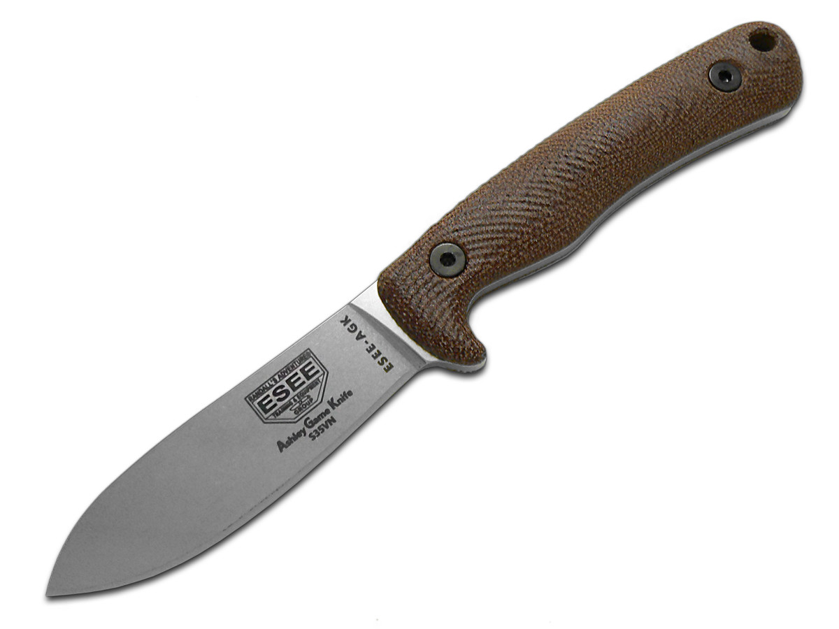 ESEE Knives Ashley Game CPM-S35VN Canvas Micarta Fixed Blade Knife