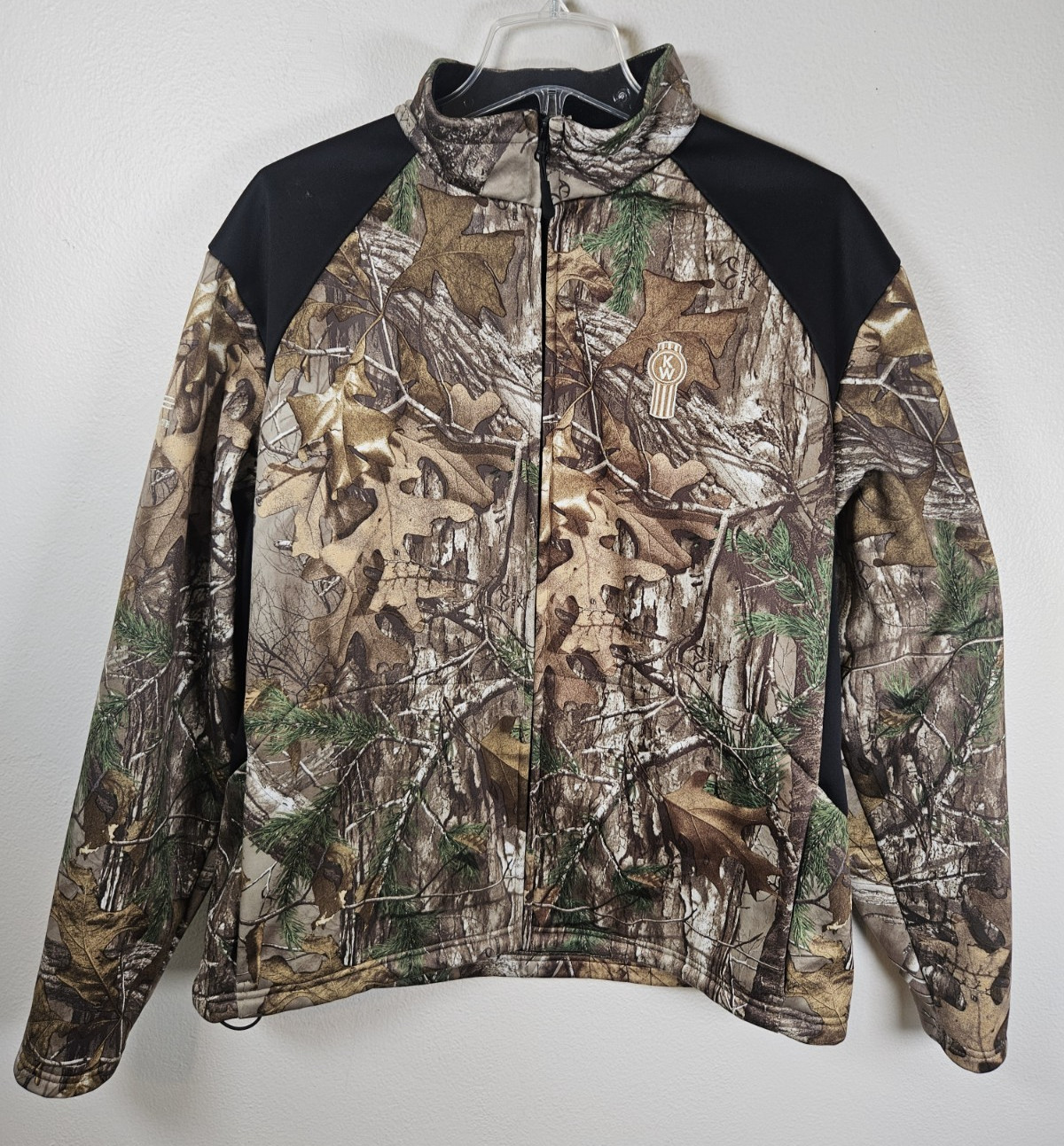 Gamehide Camo Hunting Jacket Kenworth Truck Logo Full Zip Sz Large RIHM Kenworth