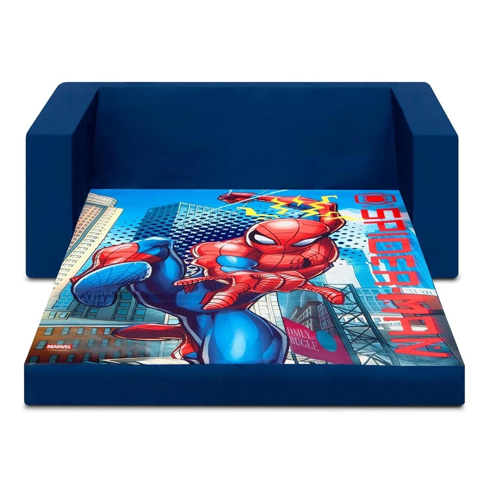 Spider-Man 2-in-1 Flip-Out Kids Sofa by Delta Children – EUC