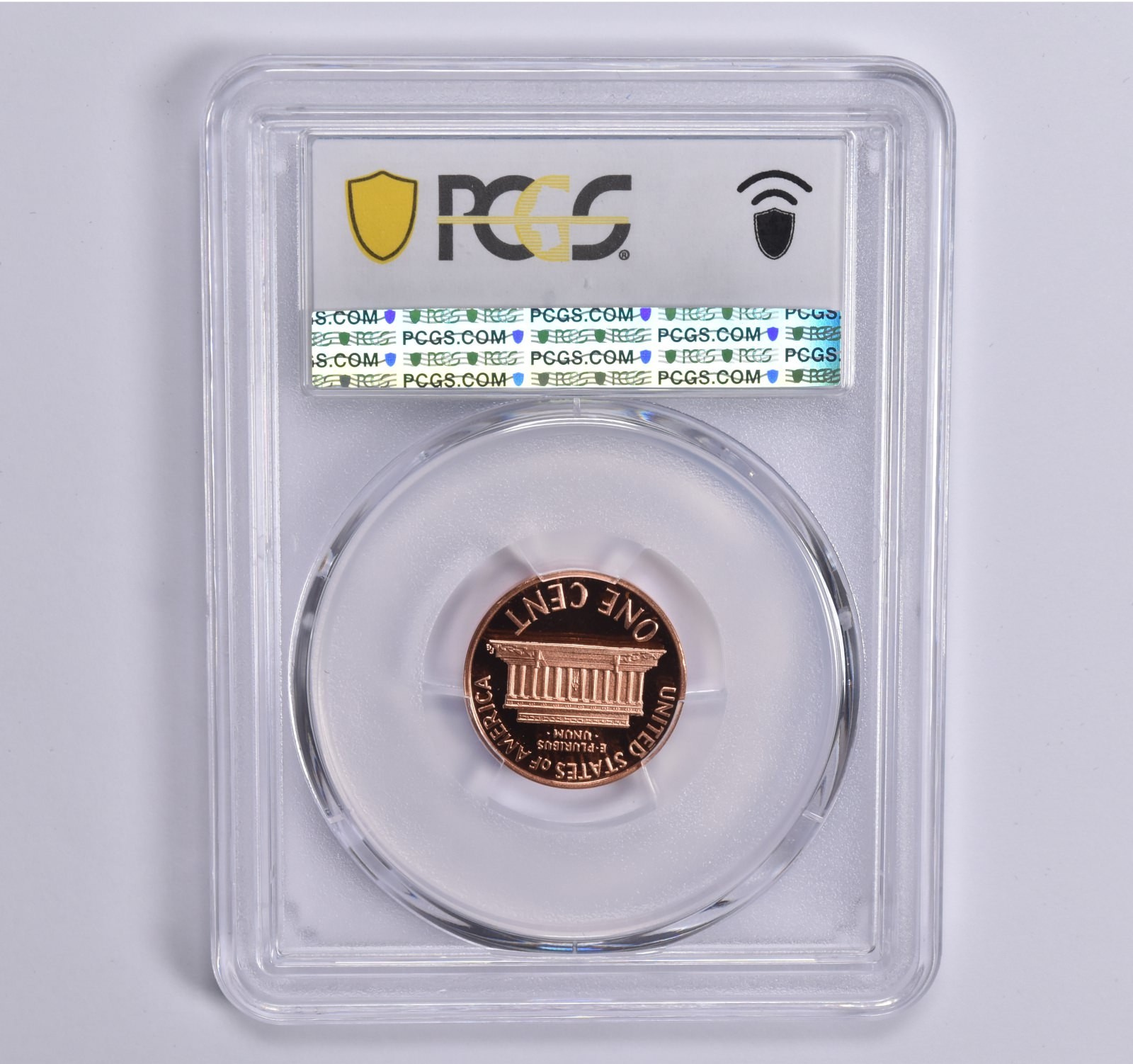 1990-S Lincoln Memorial Cent PR70 RD PCGS Blue Lbl