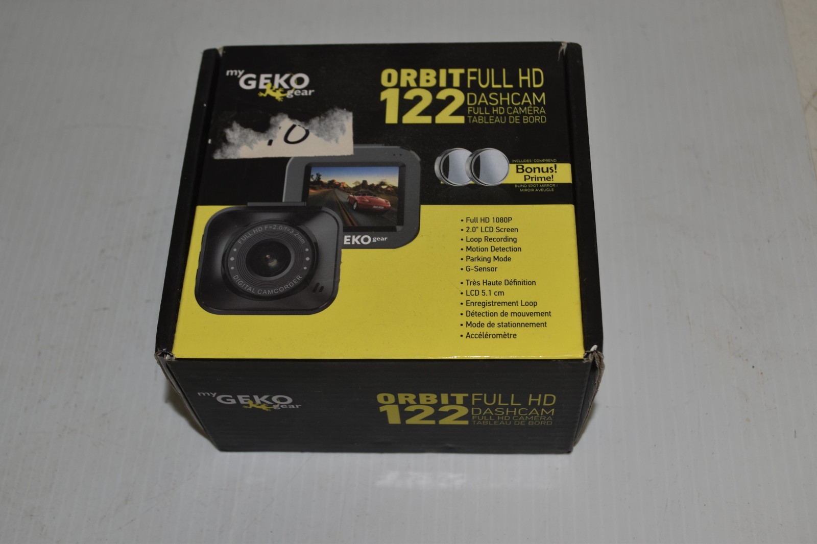 MY GEKO GEAR ORBIT 122 FULL HD DASHCAM P/N GO1228G - NEW (MPR123)