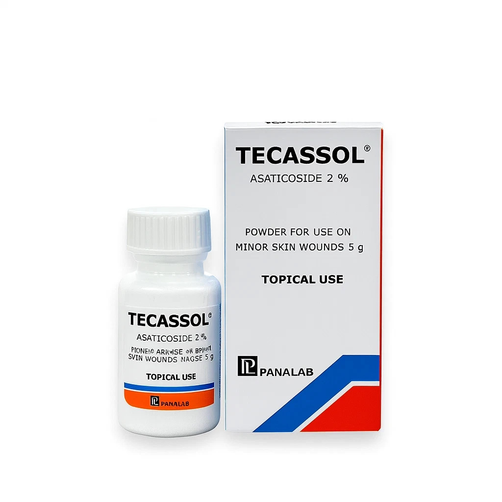 TECASSOL en Polvo 5g Centella Asiatica 2%, Cicatrización Heridas y Ulceras NEW