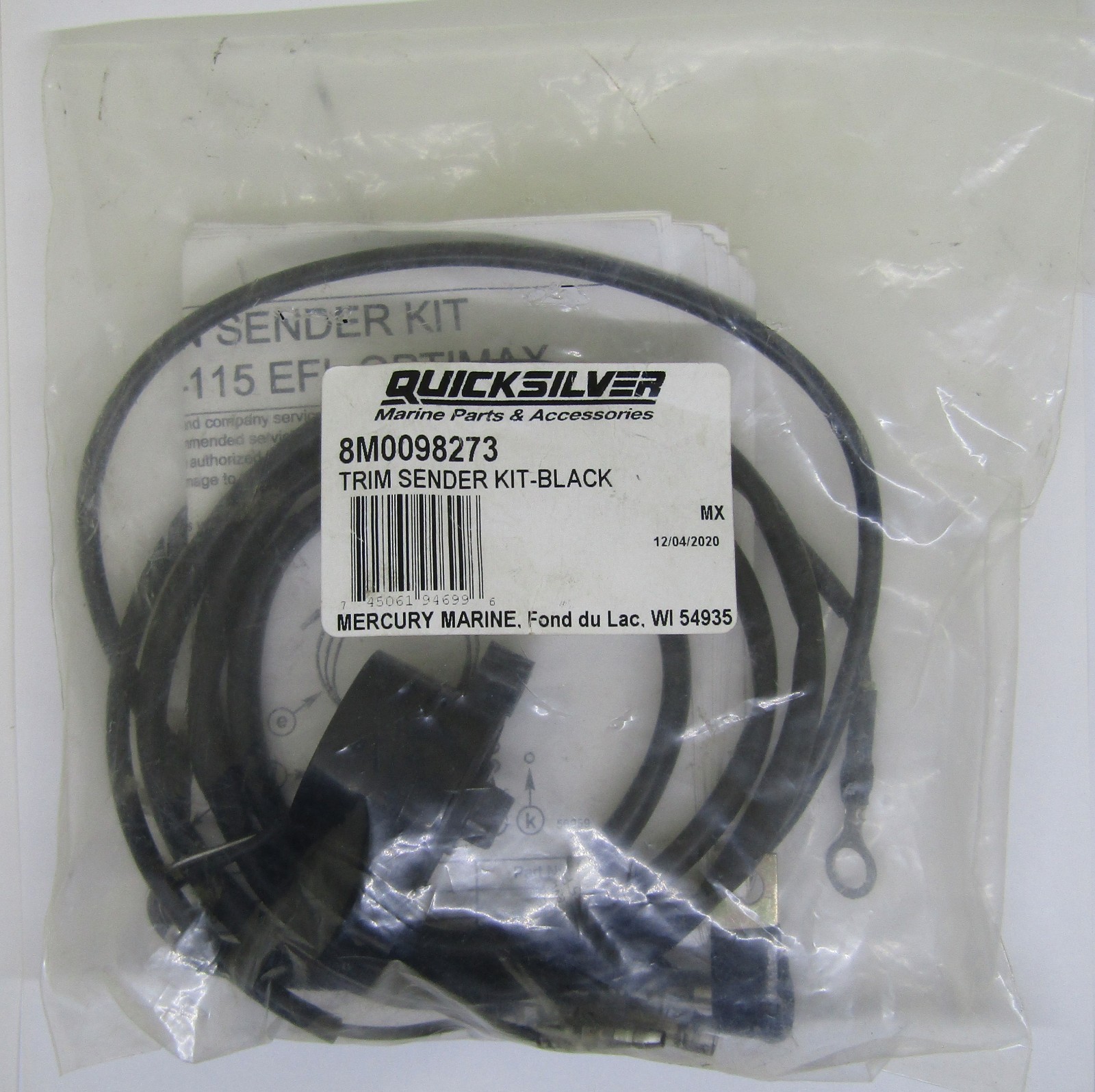 New Quicksilver Mercury Marine OEM Trim Sender Kit Part No. 8M0098273
