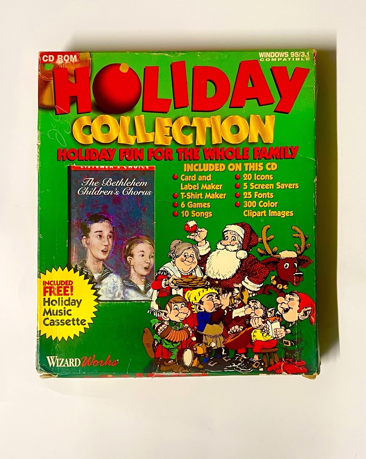 Vintage Holiday Collection CD And Holiday Music Cassette Tape (Retro)