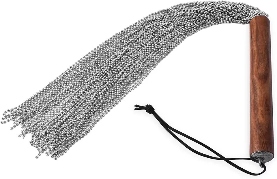 BDSM Metal Chain Flogger Whip 50 Tails Handmade Crop Flogger Handmade