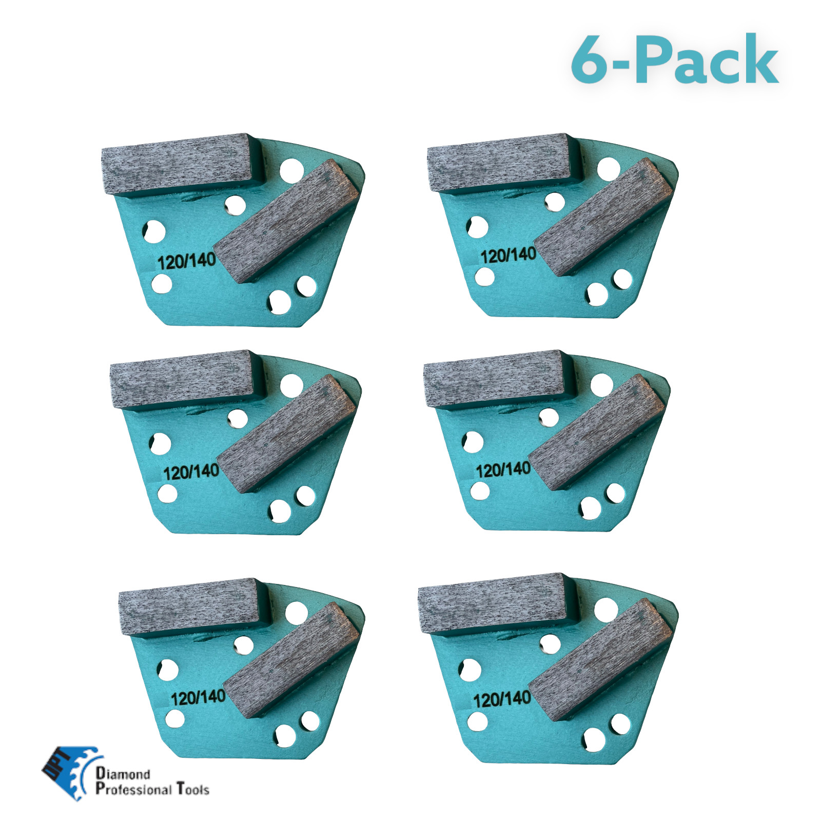 6 Pack Bolt-on Grinder Discs for Diamatic Sase CPS Concrete Grinder Soft Bond
