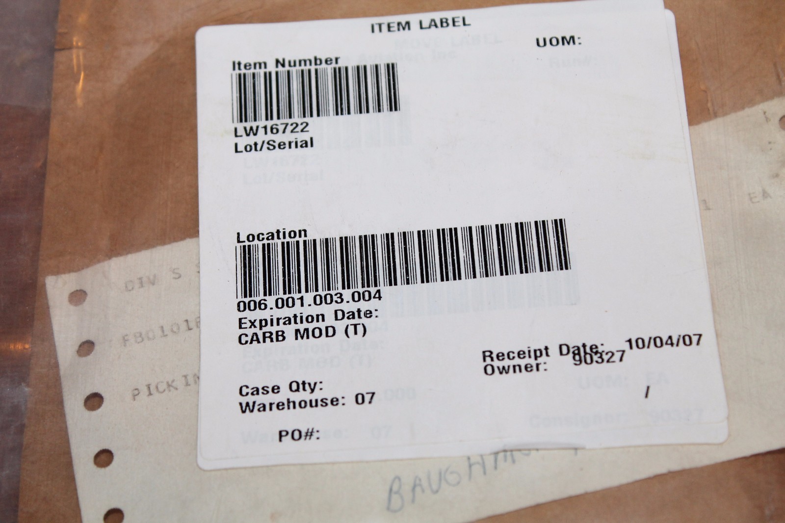 Lycoming Carb Mod Kit LW16722