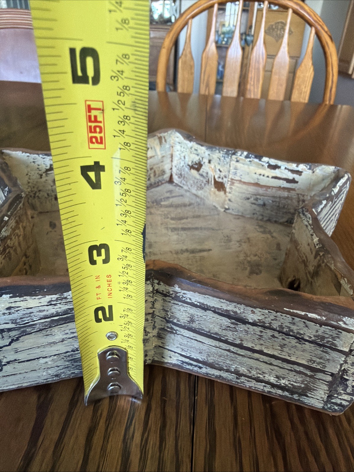 Primitive Rustic Wooden Star Container 10”