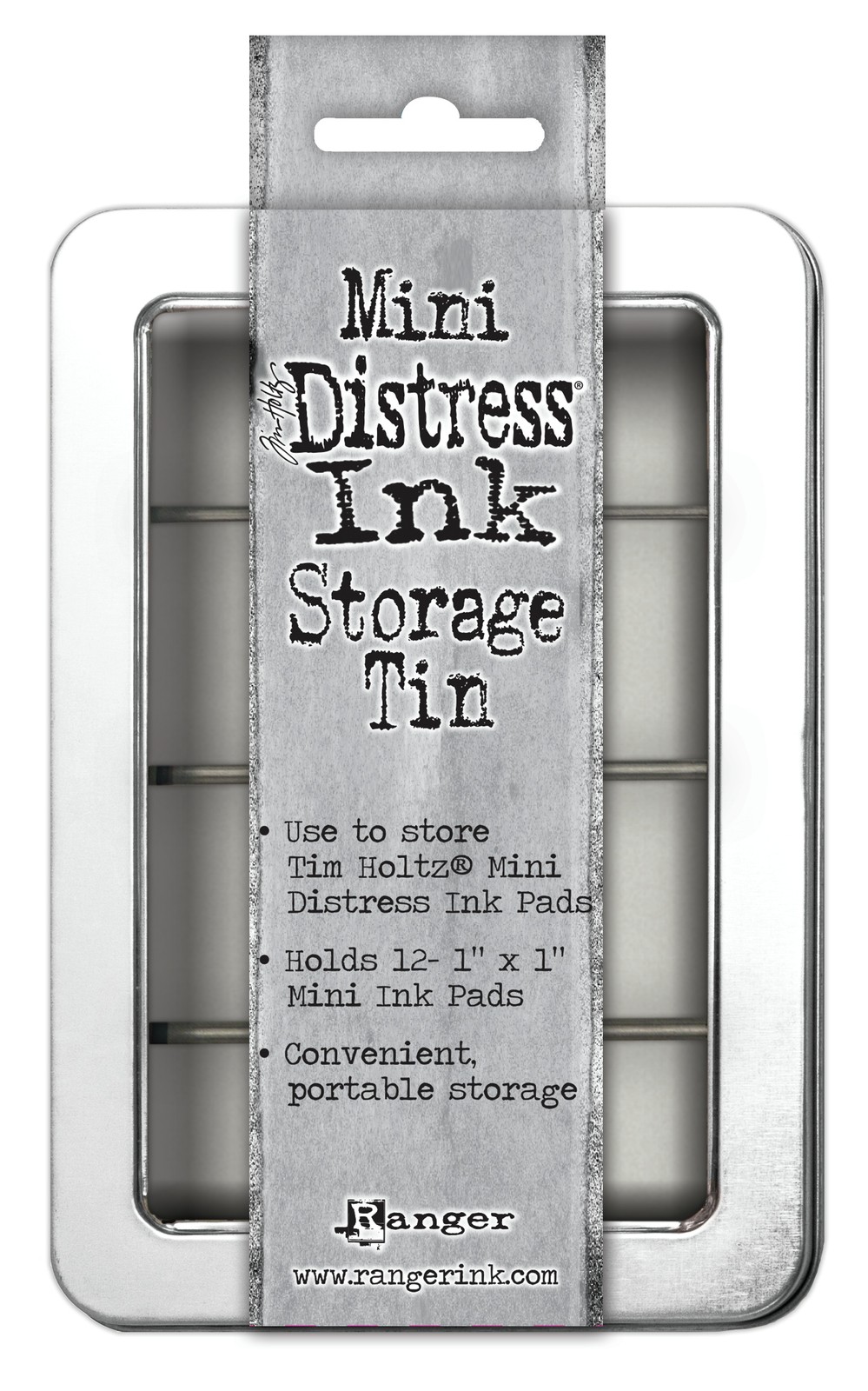 Tim Holtz Mini Distress Ink Storage Tin Holds 12