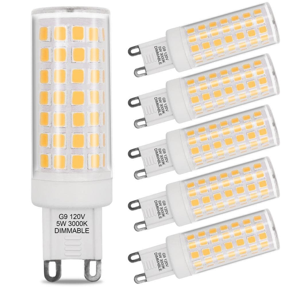 ARTIVA 40W G9 Bright White (3000K) Dimmable LED Bulb Set of 6