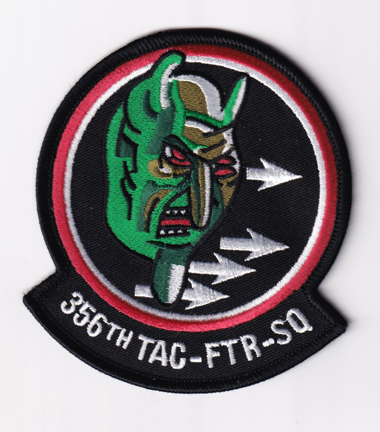 356th Tactical Fighter Squadron Green Demons, 4 inch Patch, Hook and Loop