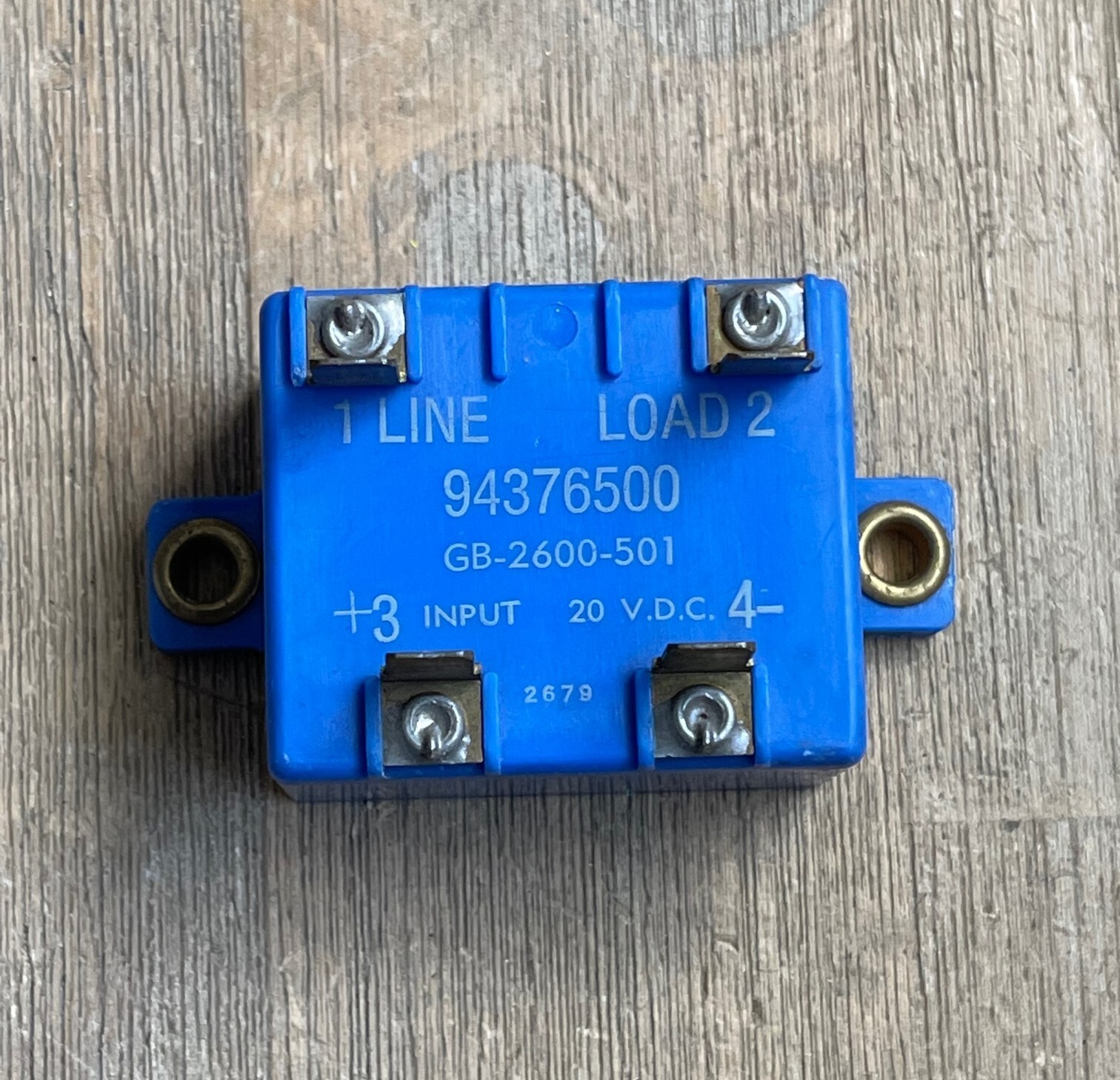 GORDOS ARKANSAS 94376500 SOLID STATE RELAY GB 2600-501 20VDC