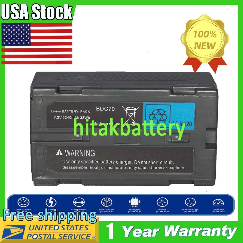 5240mAh 7.2V BDC70 NEW Battery for SOKKIA TOPCON ES.CX series Total Stations USA