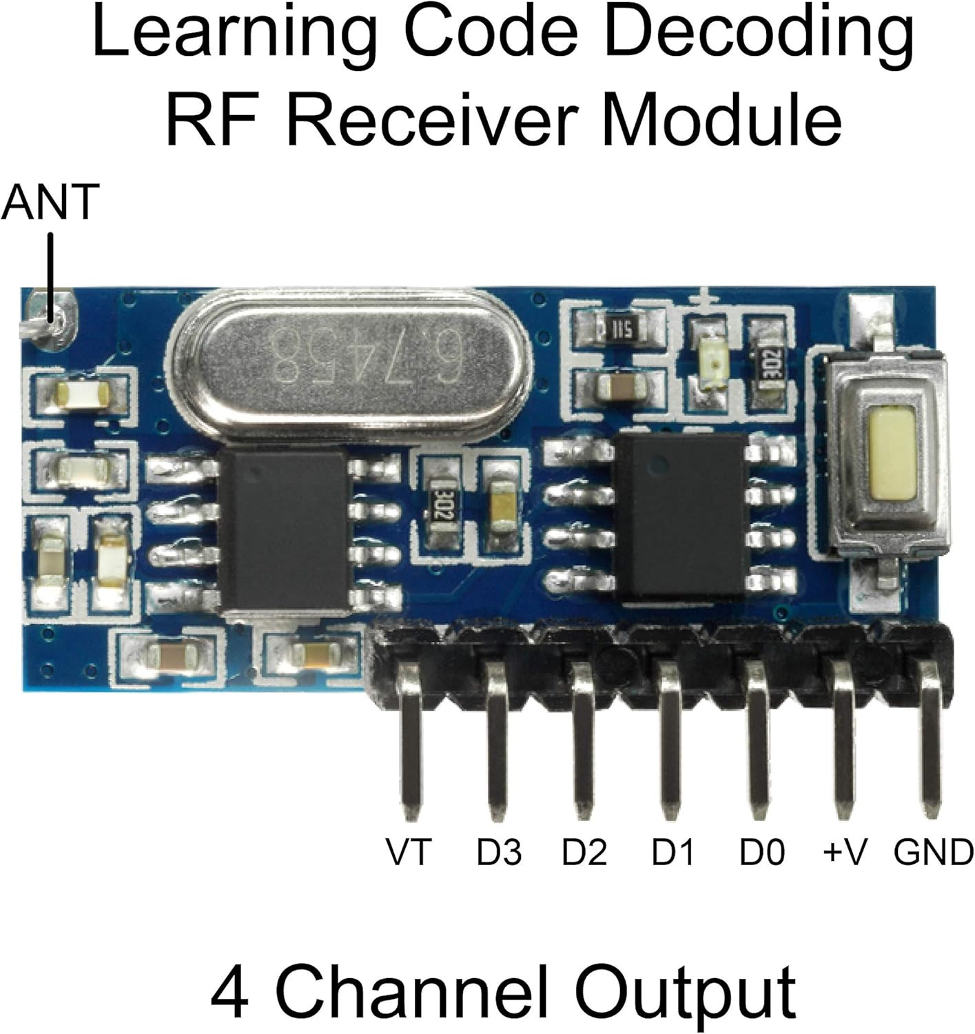 Wireless 433Mhz RF Module Receiver and Transmitter Remote Control Built-In Learn
