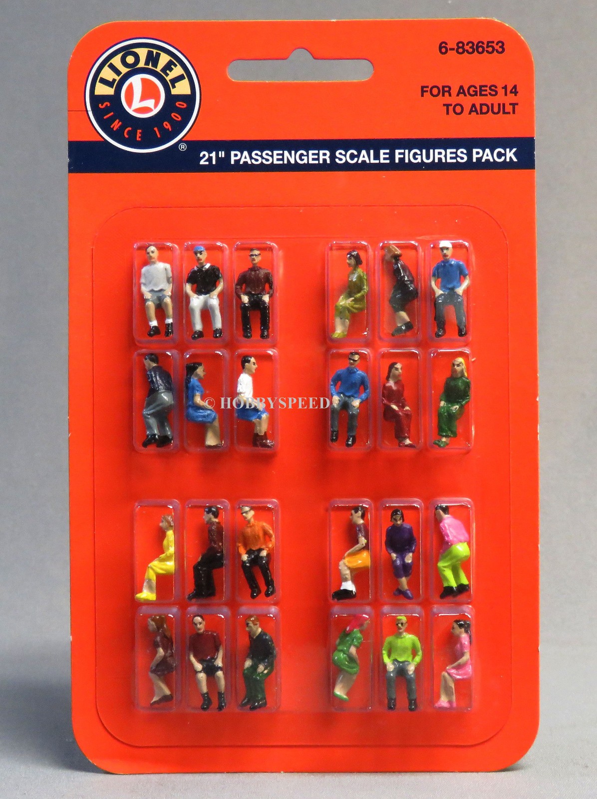 LIONEL 21" PASSENGER SCALE PEOPLE FIGURES 24 PACK O GAUGE hand paint 6-83653 NEW