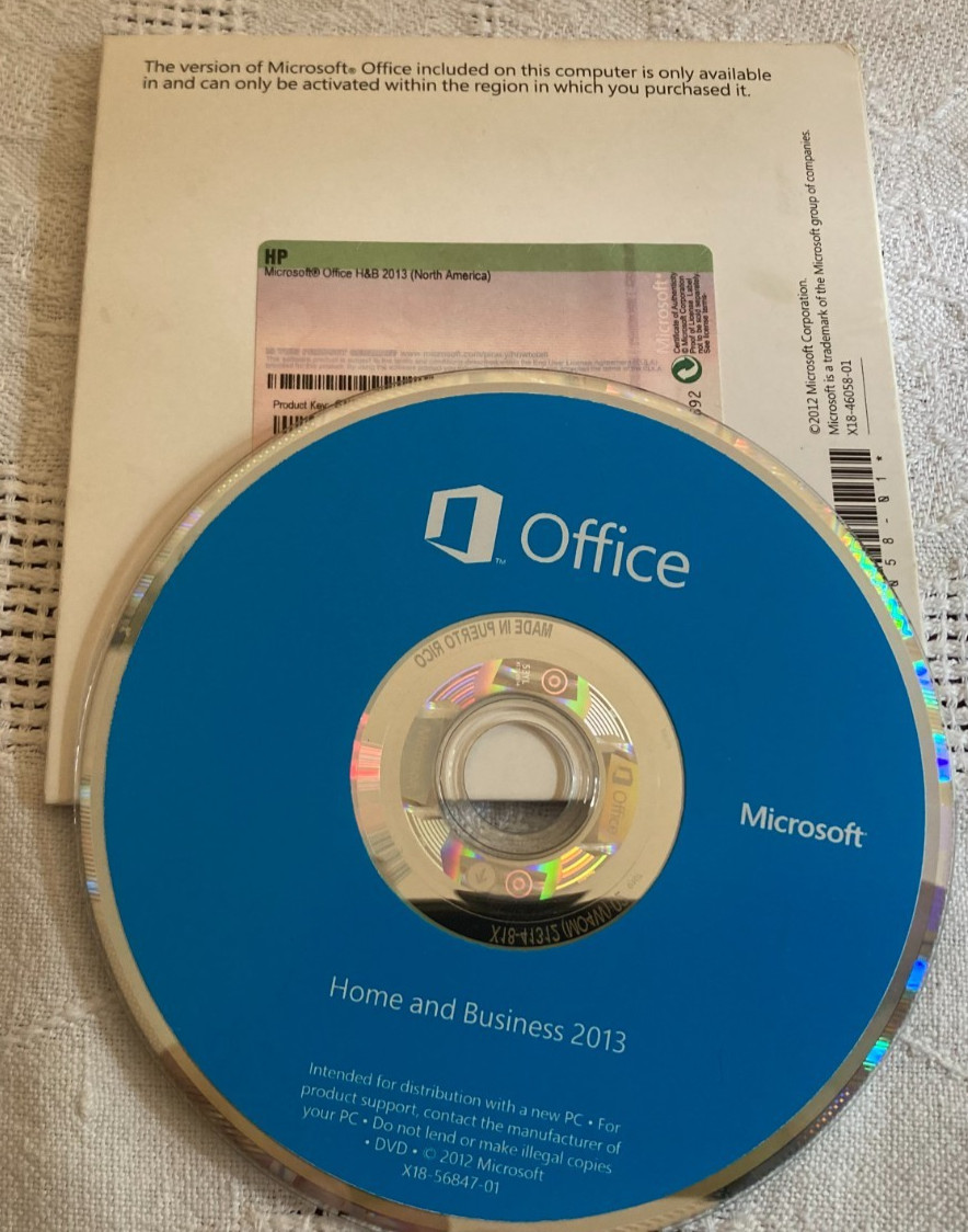 Microsoft Office 2013 Home and Business DVD Version