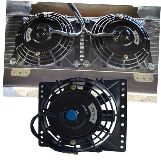 6 Inch Slim 650CFM Radiator Cooling Fans - Universal Slim Pull 12V 80W Direct
