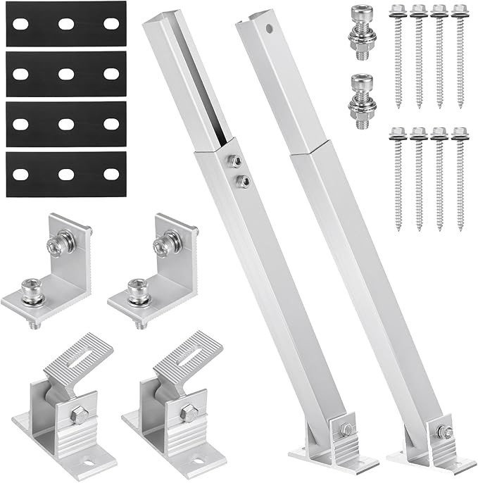 M METERXITY Adjustable Solar Panel Tilt Mount Bracket Set Aluminum Adjustable