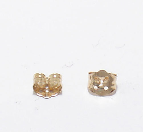 14KT YELLOW GOLD PUSH ON SCREW OFF EARRINGS REPLACEMENT BACKS BACKINGS