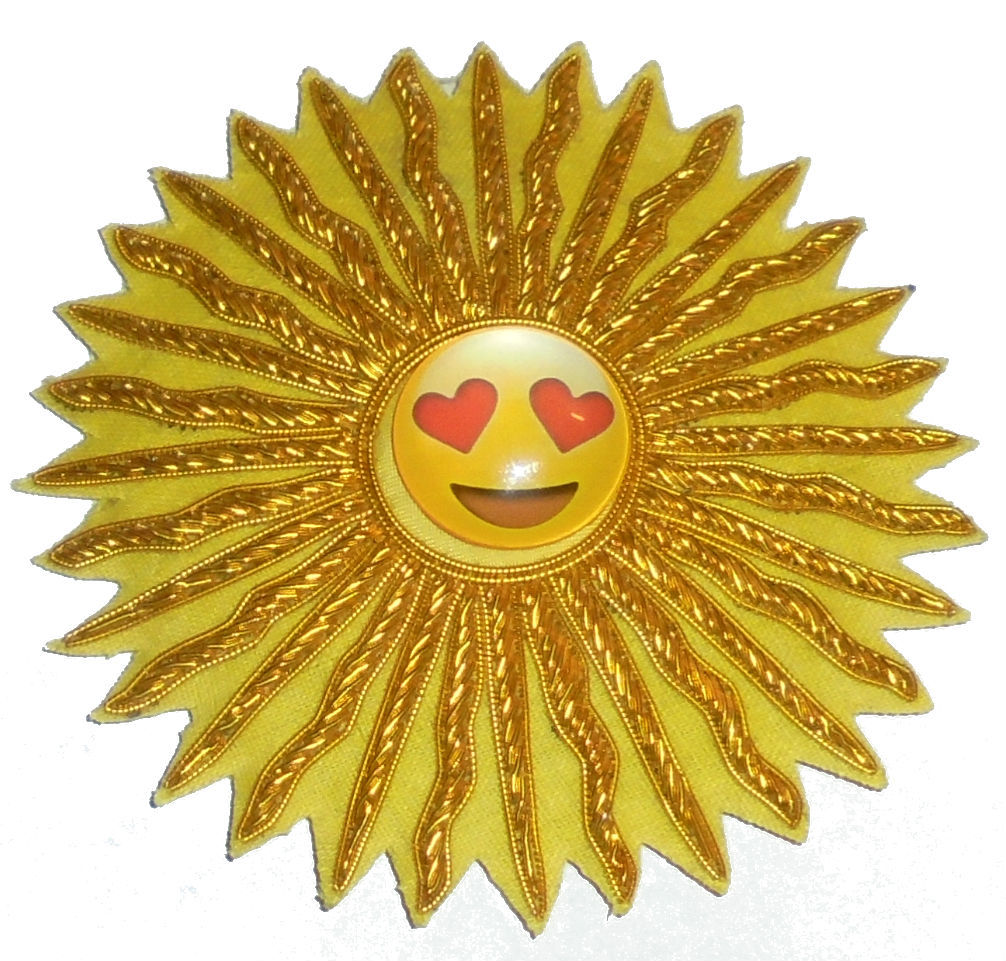 Flaming Star Love Happy Emoji Valentine Radient Heart Friend School BFF Patch XO