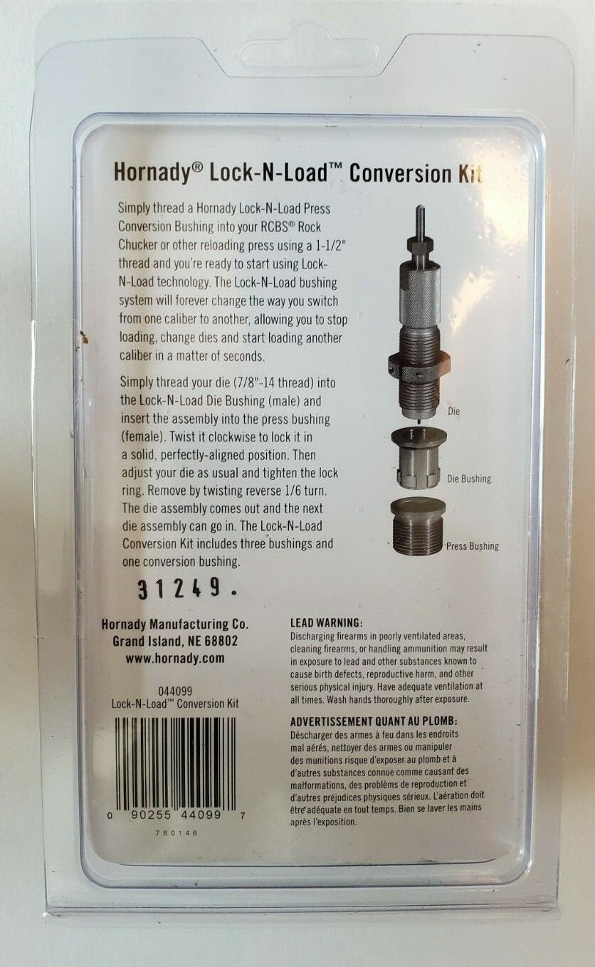 Hornady 044099 Lock-N-Load Conversion Kit Brand New