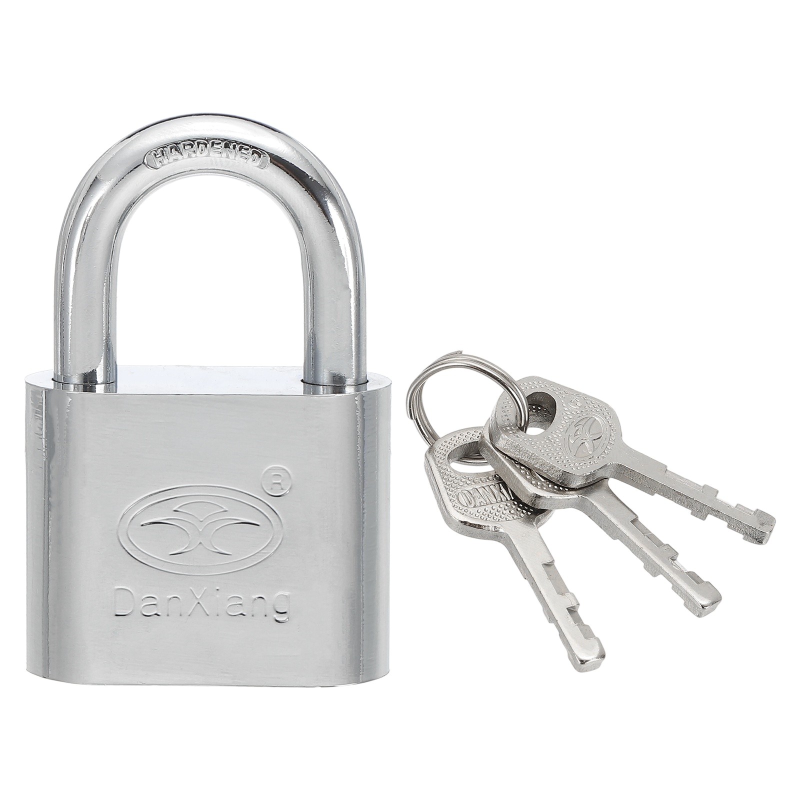 Keyed Padlock 1.6" Wide Body Steel Pin Tumbler Padlocks with 3 Keys(60mm)