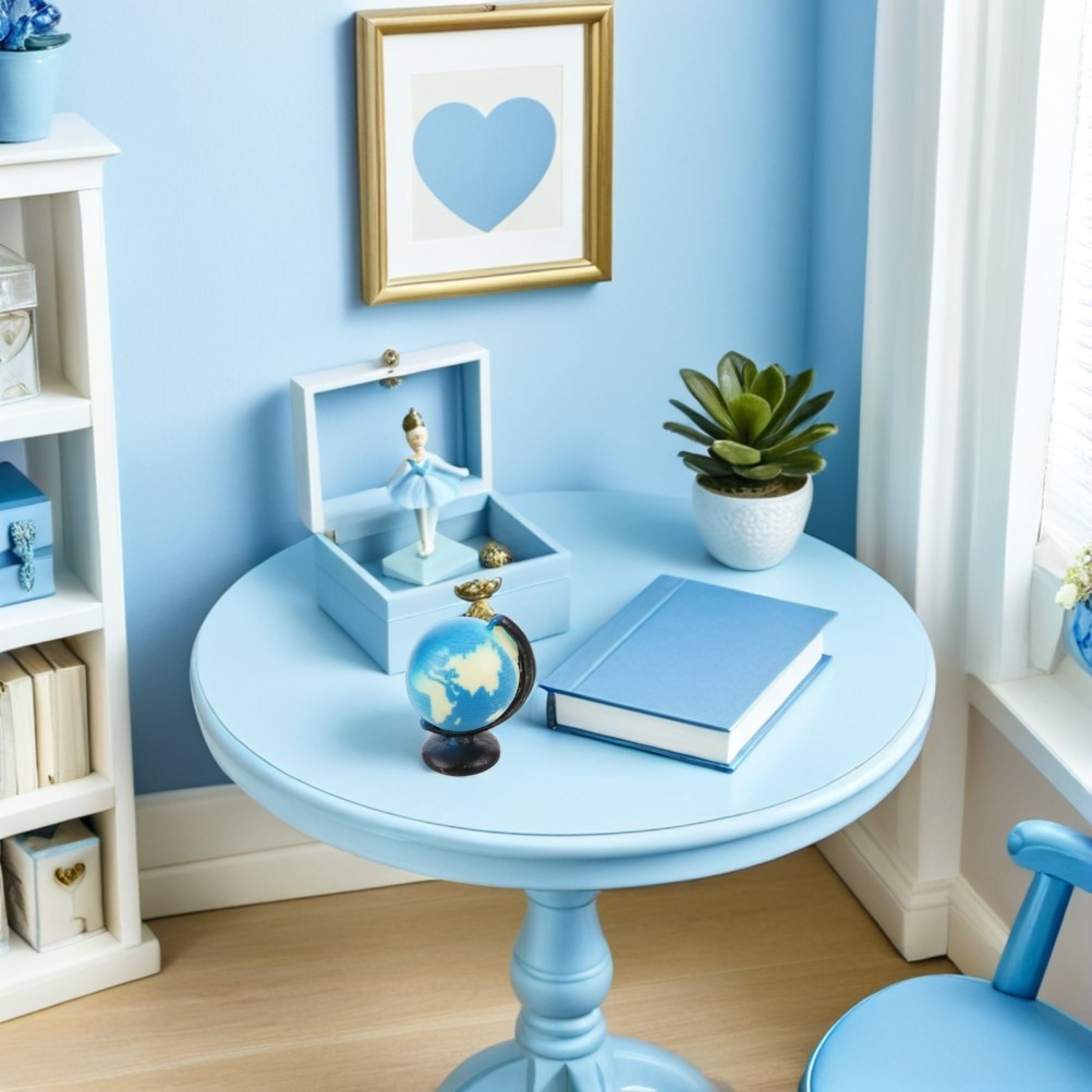 20Pcs Resin Mini Globes for Decor Sky Blue Tiny Globe for Office Desk