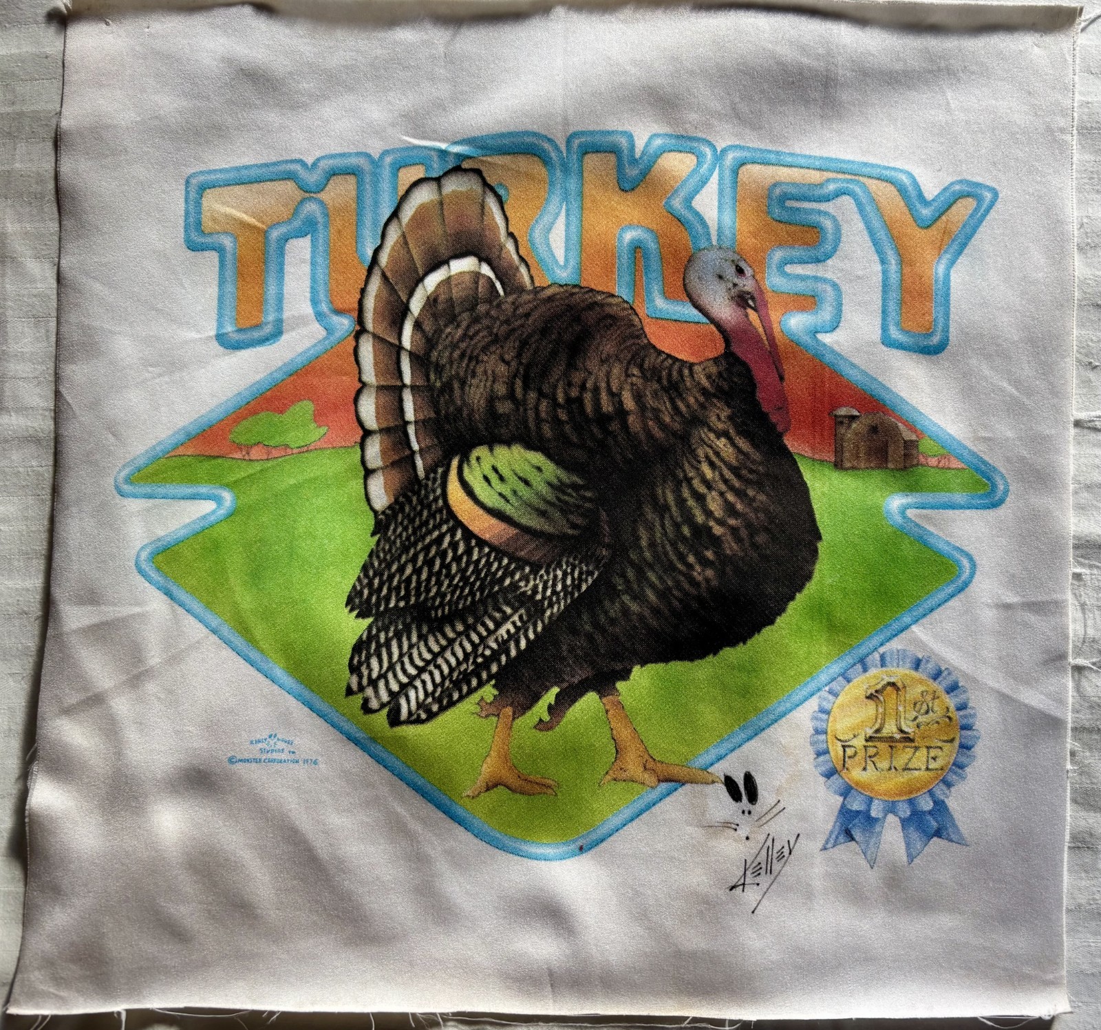 KELLEY/MOUSE SIGNED 1976 TURKEY 1ST PRIZE MONSTER COMPANY ORIG PRINT SUPER RARE!