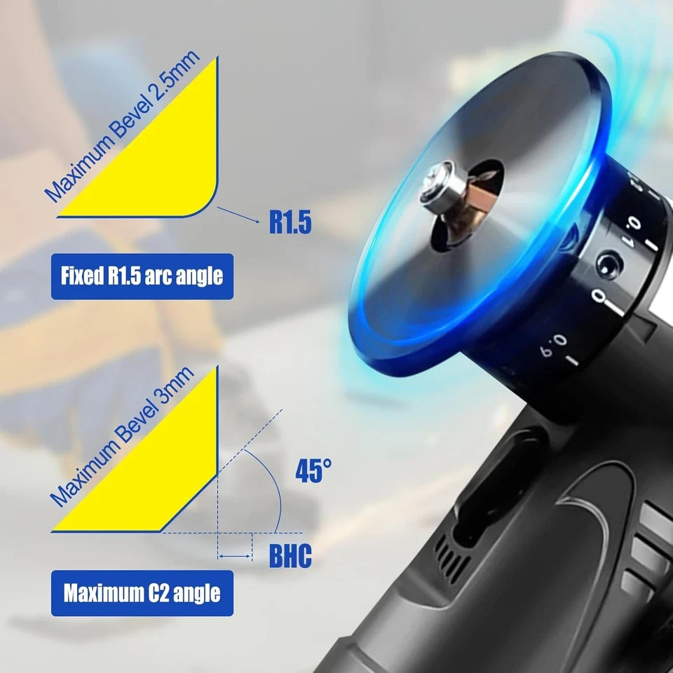 Pneumatic Chamfering Tool Handheld, Mini Air-Powered Chamfering Machine Trimming