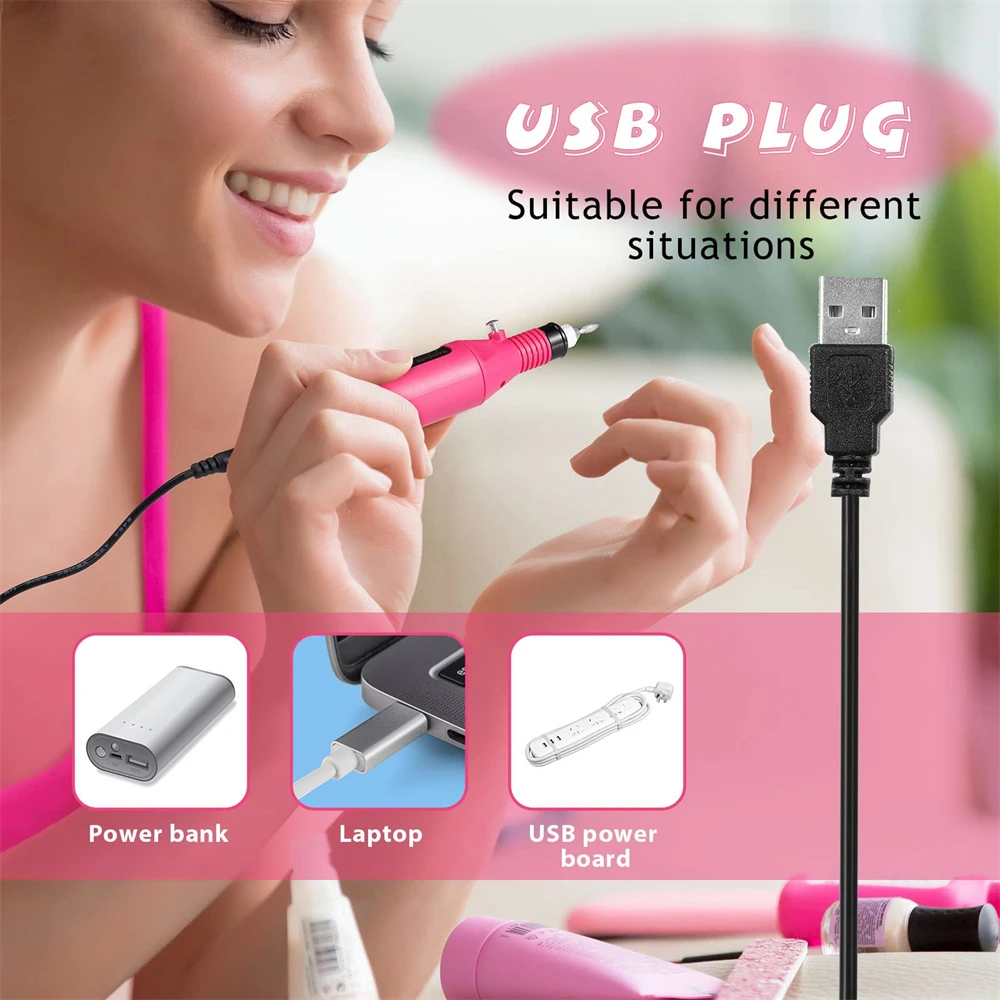 Electric Drill File Nail Machine Nail Sander Manicure Machine Pedicure Tool Set