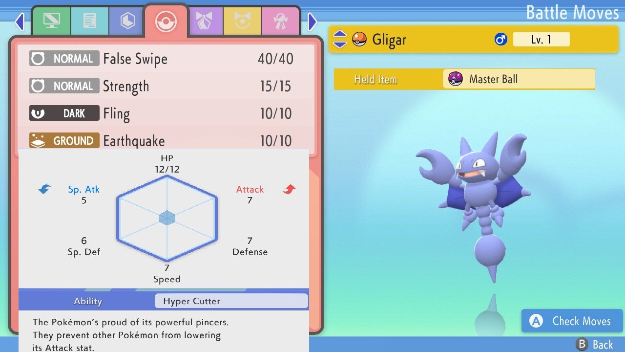Pokemon Brilliant Diamond Shining Pearl 6iv Shiny Gligar Max EV