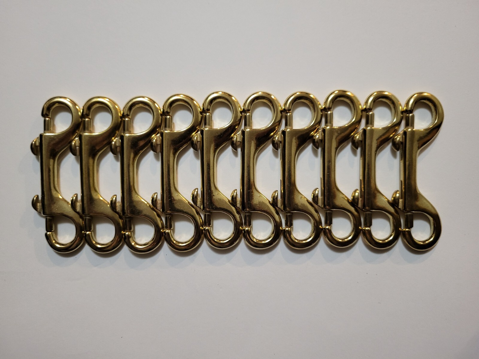 4" solid brass double ended snap hook Marine Grade thumb release spring clip