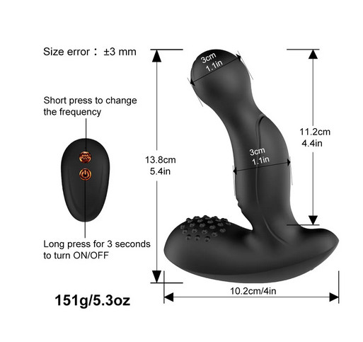 POWERFUL 10 FREQUENCY FLAPPING FINGERING MALE PROSTATE MASAGER STIMULATOR