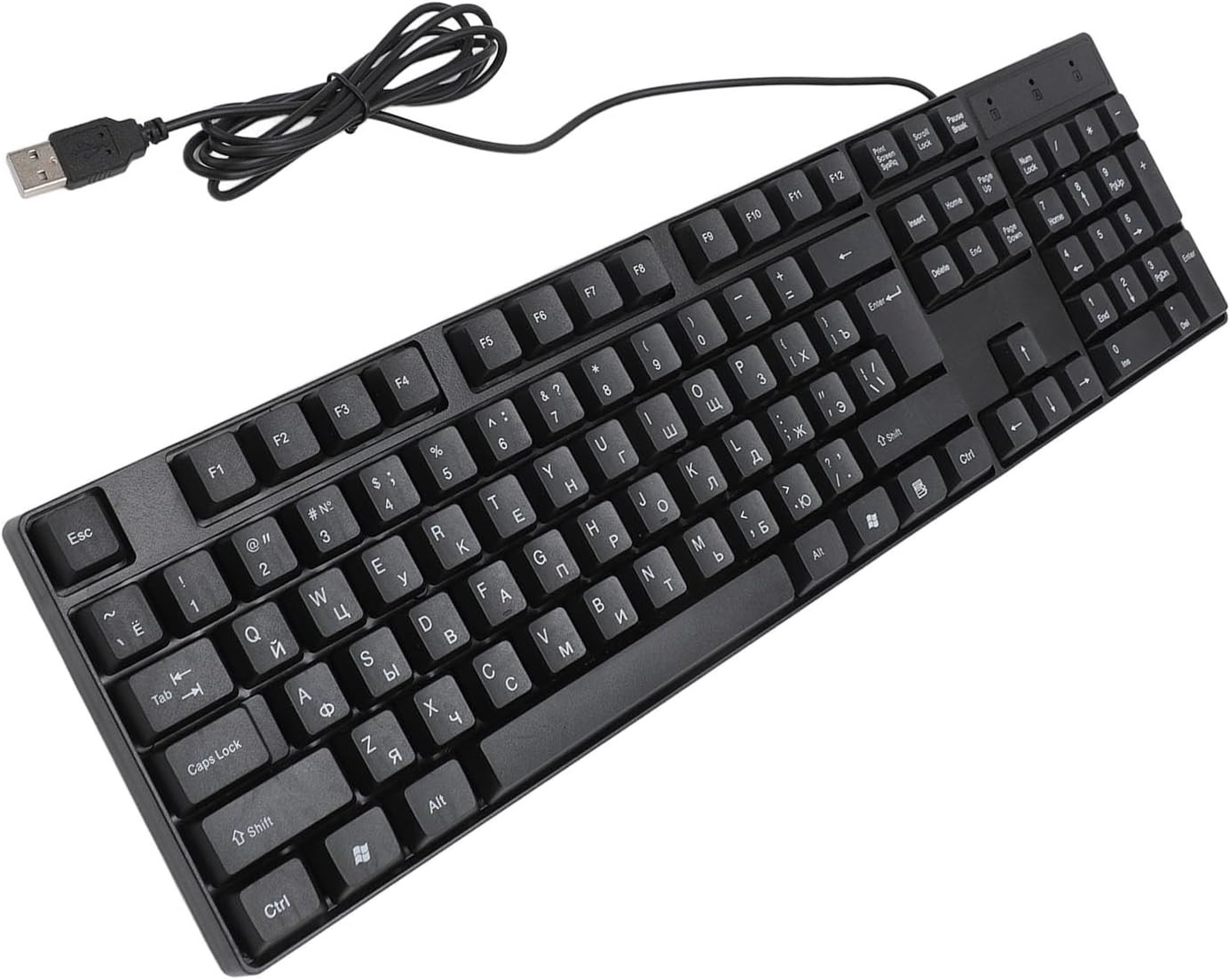 USB Wired Minority Language Keyboard (Russian, English), 104 Keys 1.5M Cable, Er