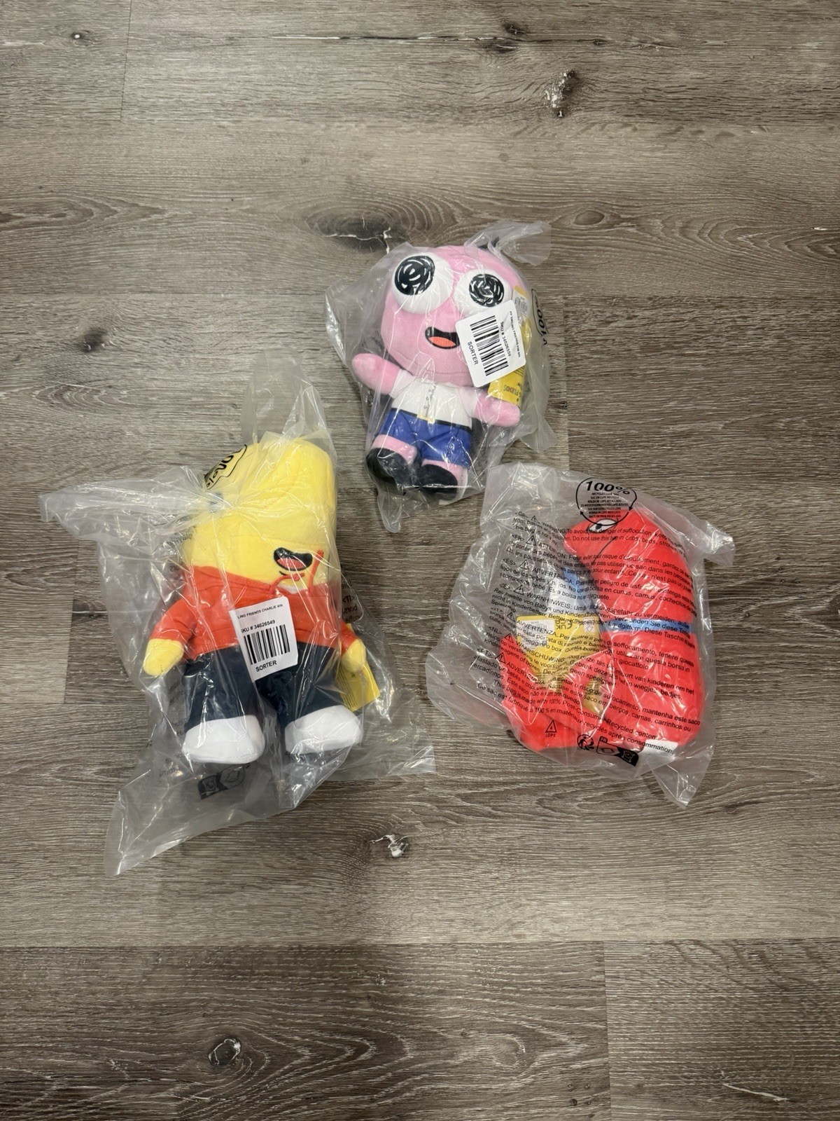 AUTHENTIC Adult Swim Smiling Friends Plush Allan, Pim, Charlie Jazwares Full Set