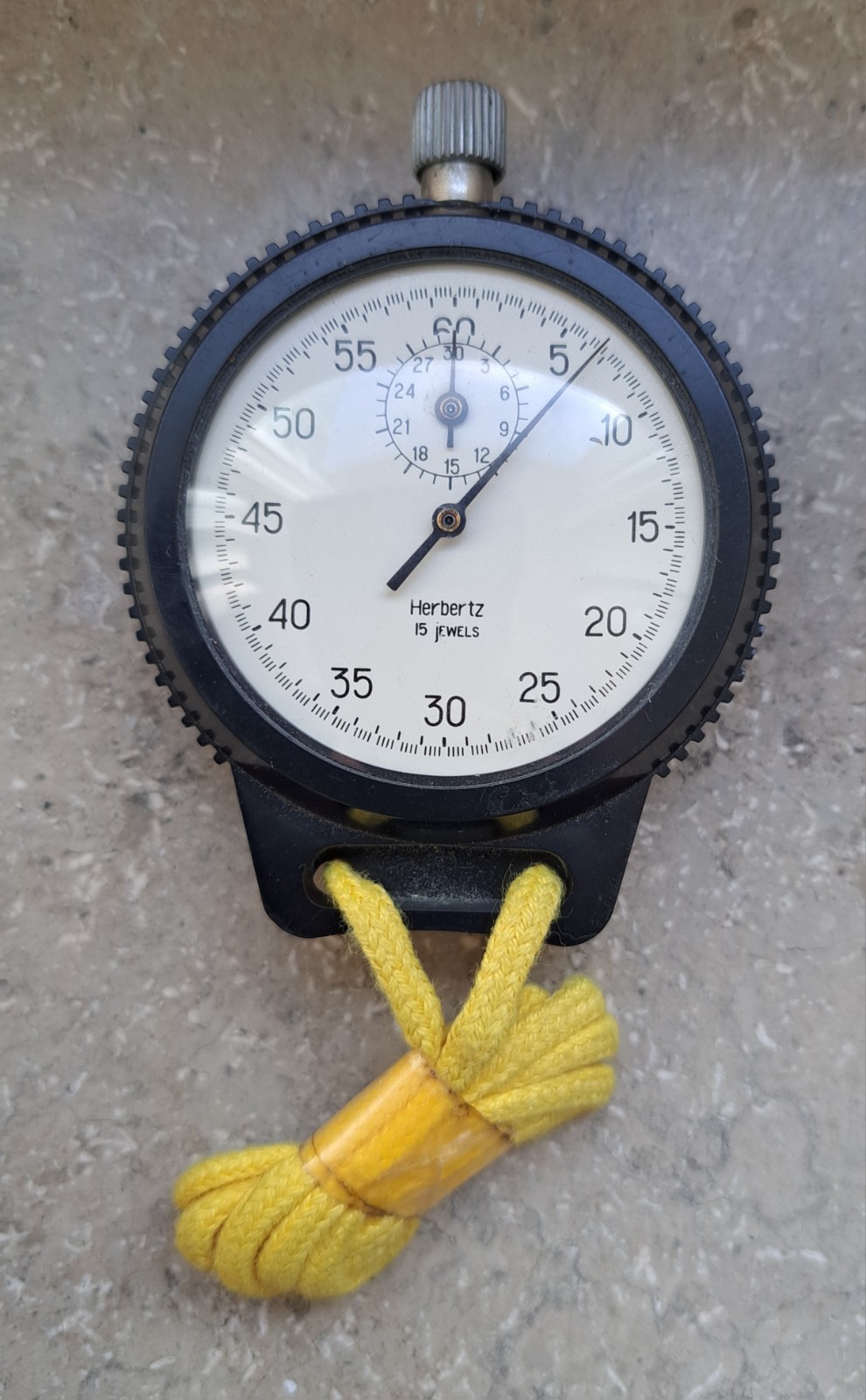 Vintage Mechanical Stopwatch 15 Jewels 30-Min Counter Stopwatch Germany Sports...