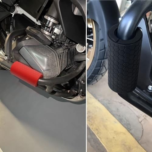WOOGA Motorcycle Universal 25-32MM Bumper Decorative Blocks Engine Black