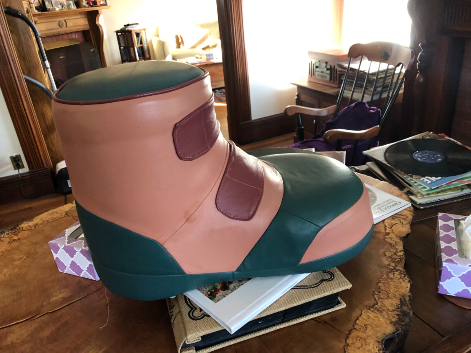 FUNKY retro shoe form LORENZO Kid Toys Footstool 24” L x 15” h x 11”