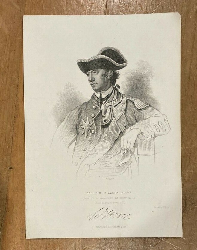 General Sir William Howe British Army - Litho Art Print - Perfect for Framing