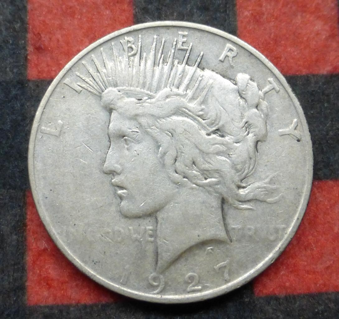 1927 D Peace Silver Dollar, United States of America Silver $1, Semi Key Date