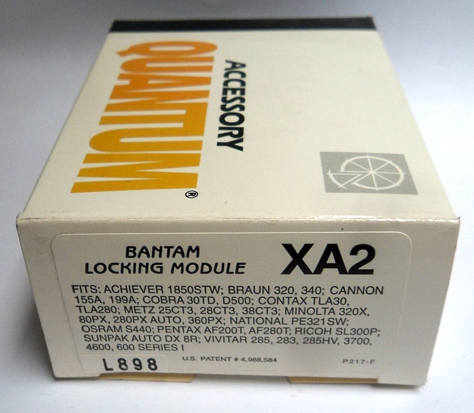 Quantum Bantam Locking Module XA2 Camera Accessory Fits Multiple Flashes NEW