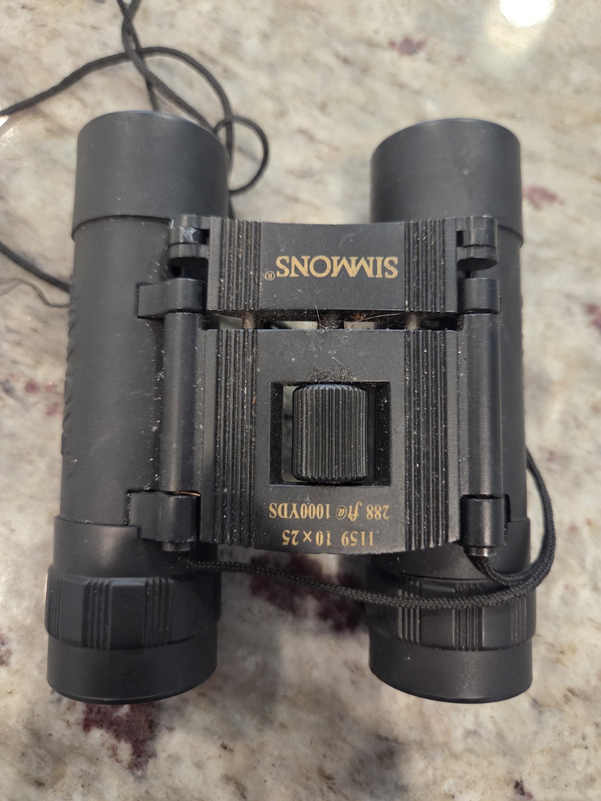 Vintage Simmons 10x25 Compact Binoculars 288 Ft @ 1000 Yds Roof Prism Travel...