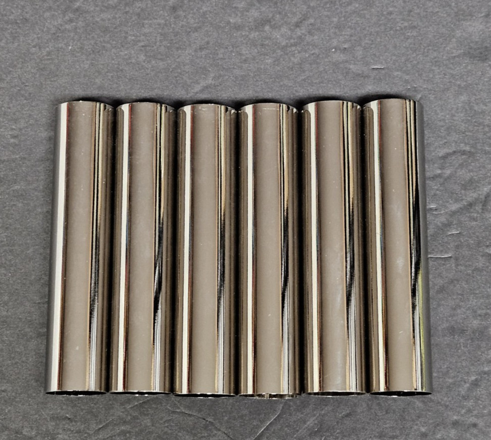 SET OF 6, 4" TALL NICKEL PLATED STEEL CANDELABRA CANDLE COVERS 19852NJB