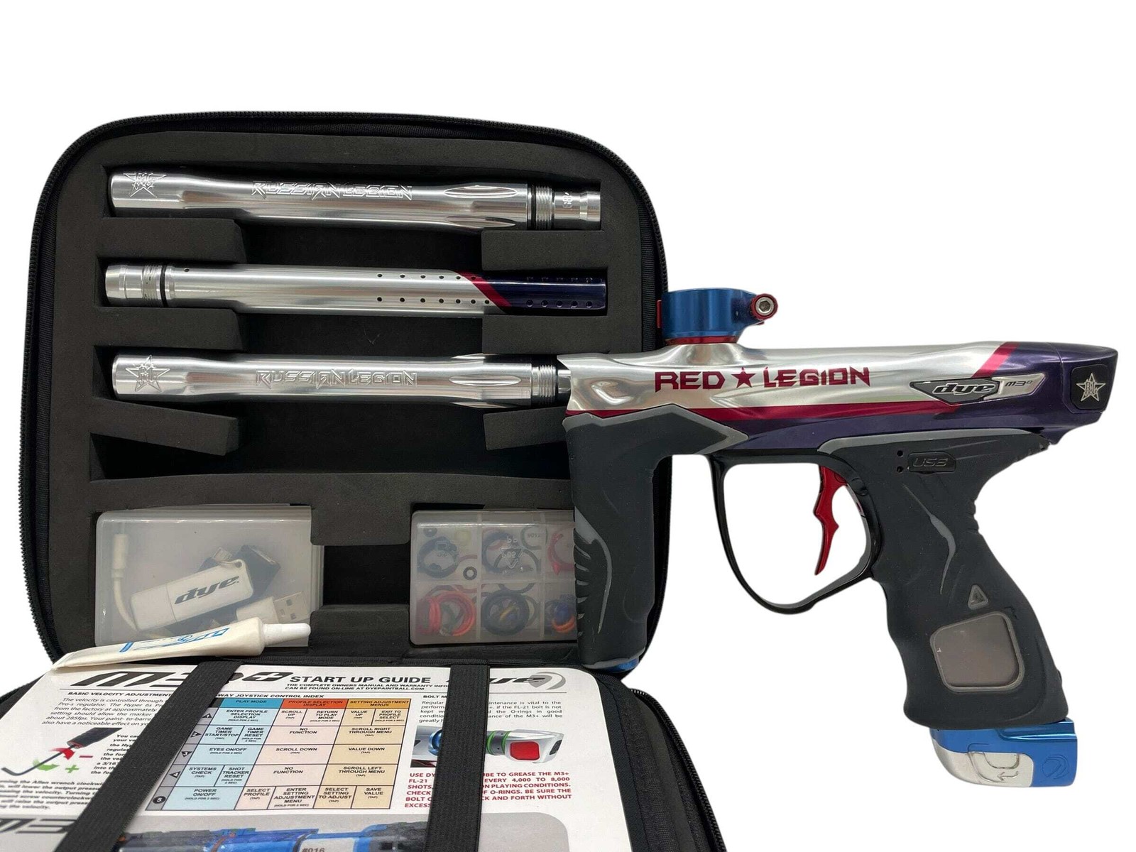 Dye M3+ Red Legion Paintball Gun