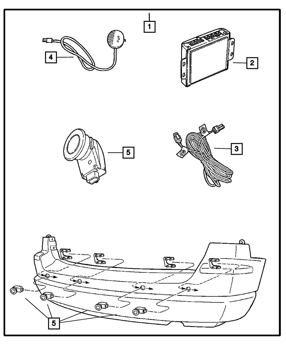 Genuine Mopar Distance Sensor Wiring 5137540AA