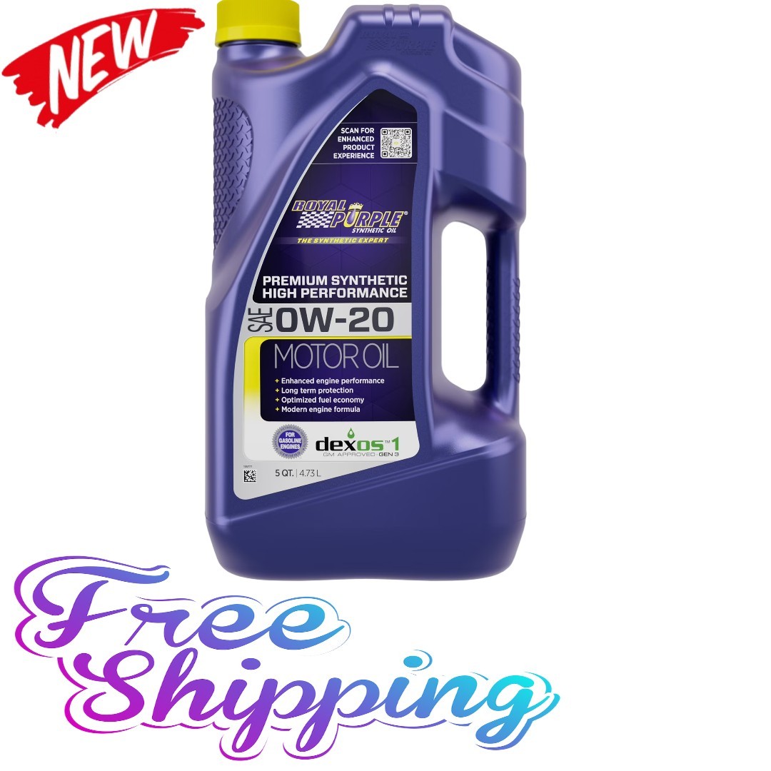 Royal Purple 0W-20 Premium Synthetic Motor Oil 5QT Free Ship