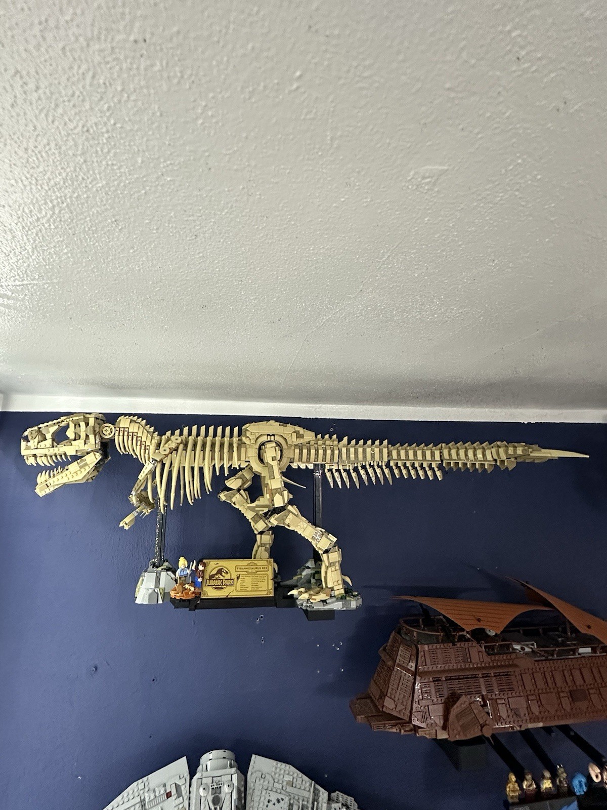Wall Mount Display For Lego Jurassic Park T-Rex Fossil